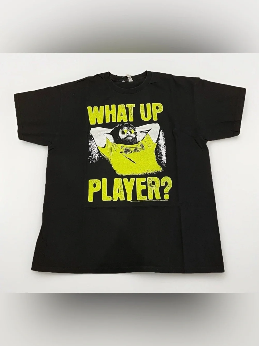 The Hangover 3 T-shirt What Up Player Size XL Movie Promo Merch Galifinakis - Picture 1 of 6